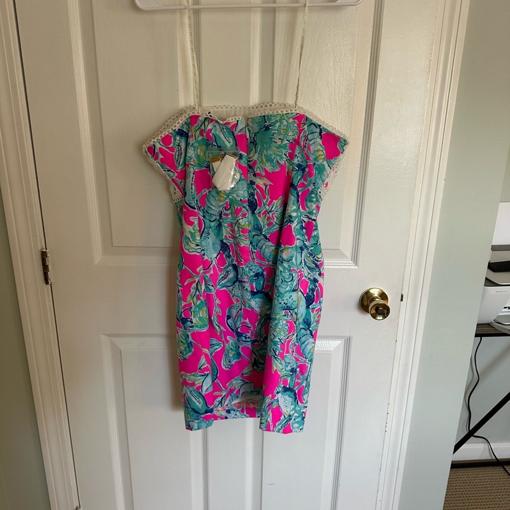 Lilly Pulitzer Pink and Blue Mini Dress - Picture 8 of 9
